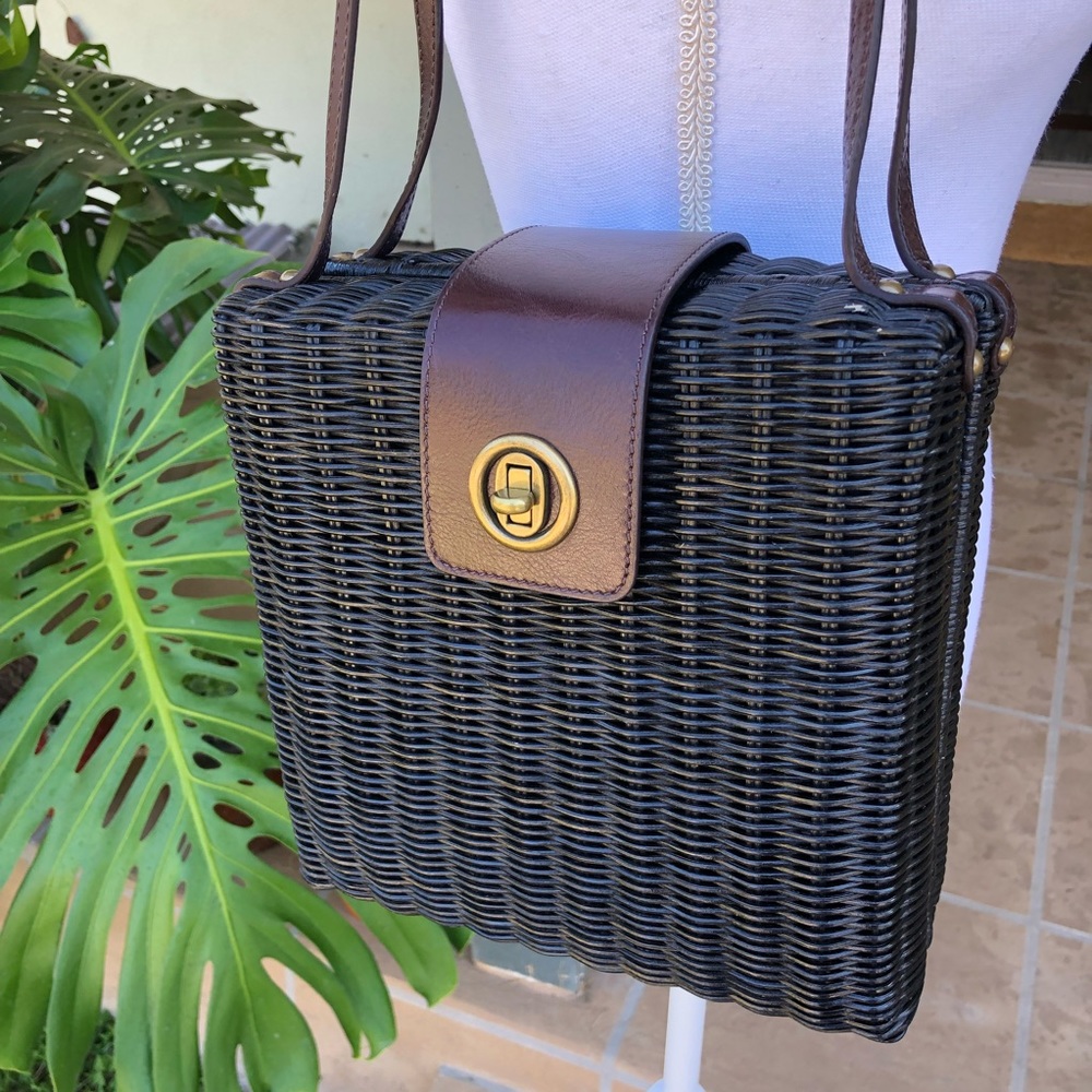 HOBO International Rattan Shoulder Bag - Black - Picture 4 of 14